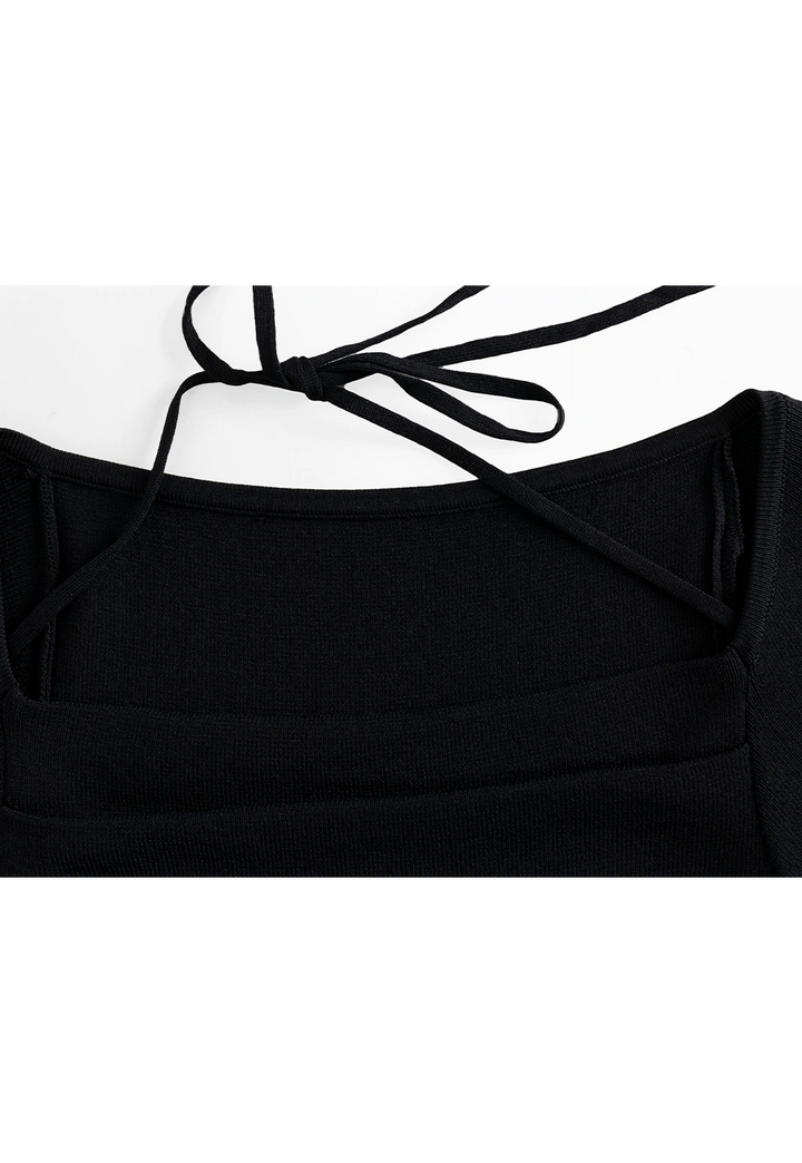 เสื้อสตรีปิดไหล่ Ruched Halter Neck Top