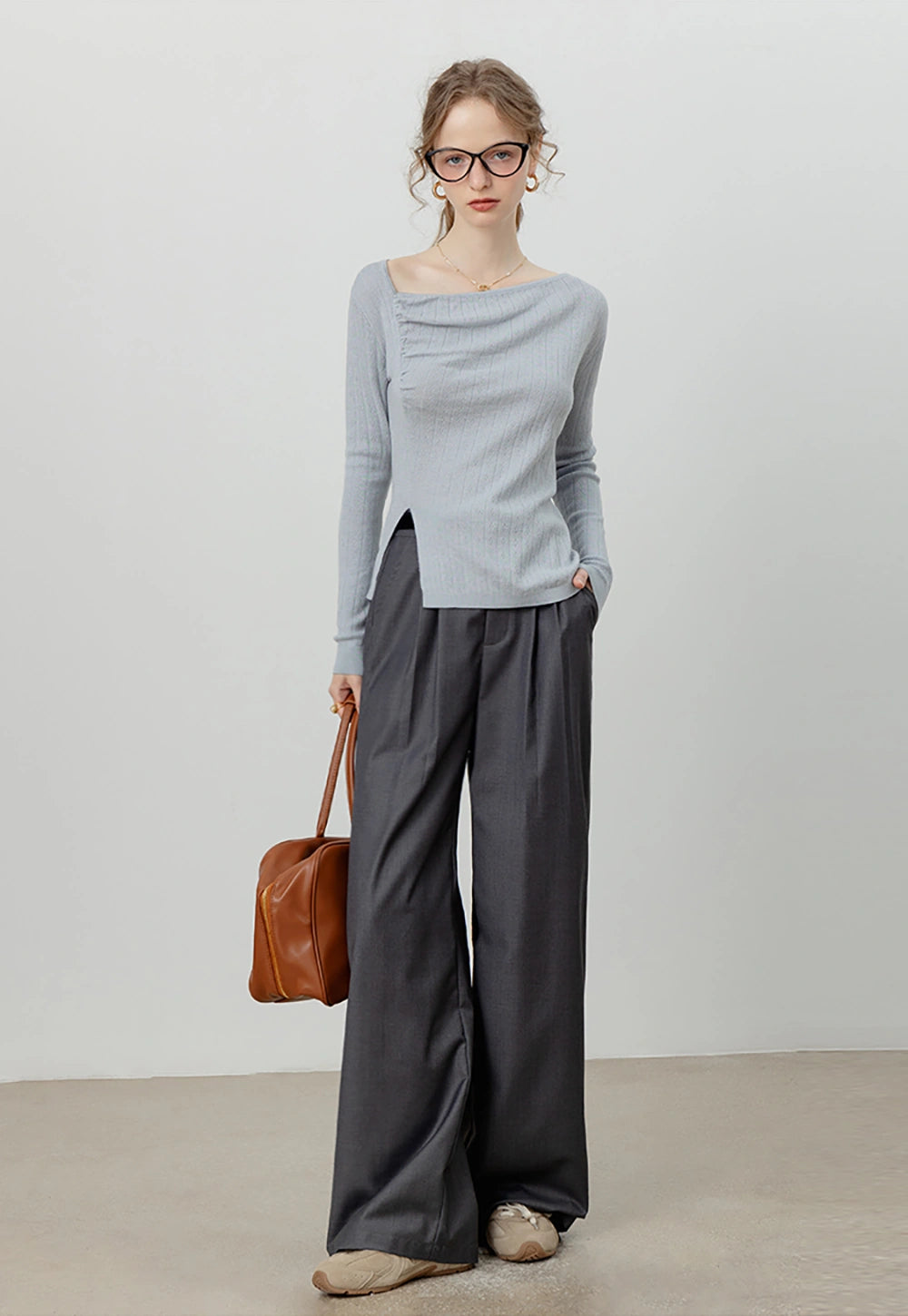 Women's Wide-Leg Tailored Trousers