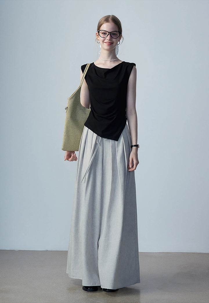 Women's Draped Asymmetrical Top