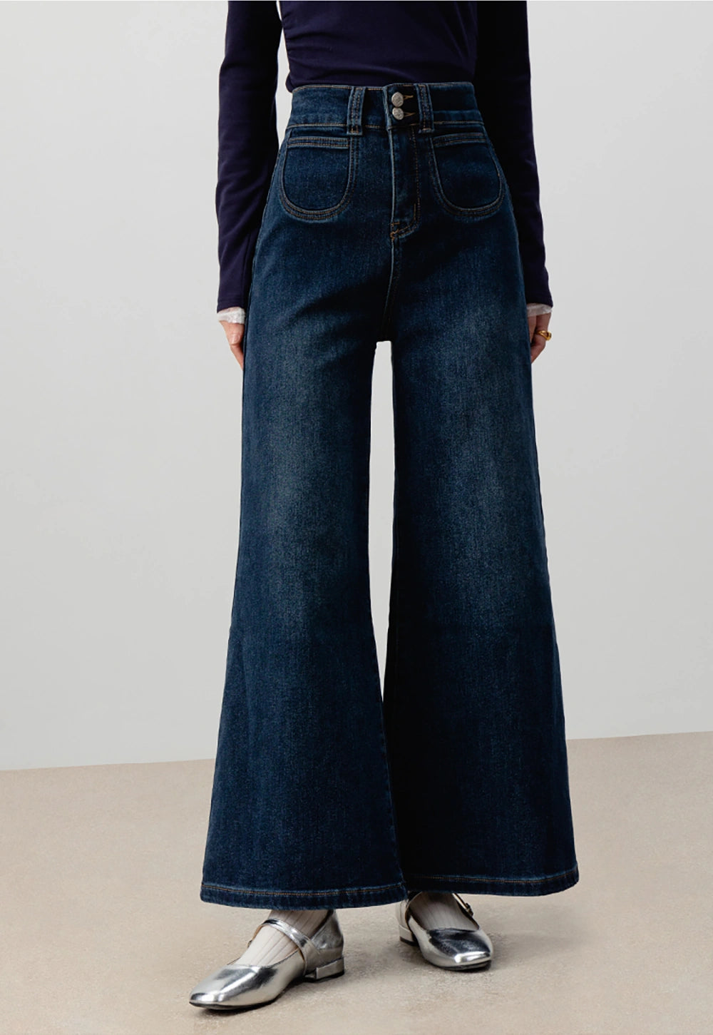 Women's High-Waist Wide-Leg Jeans