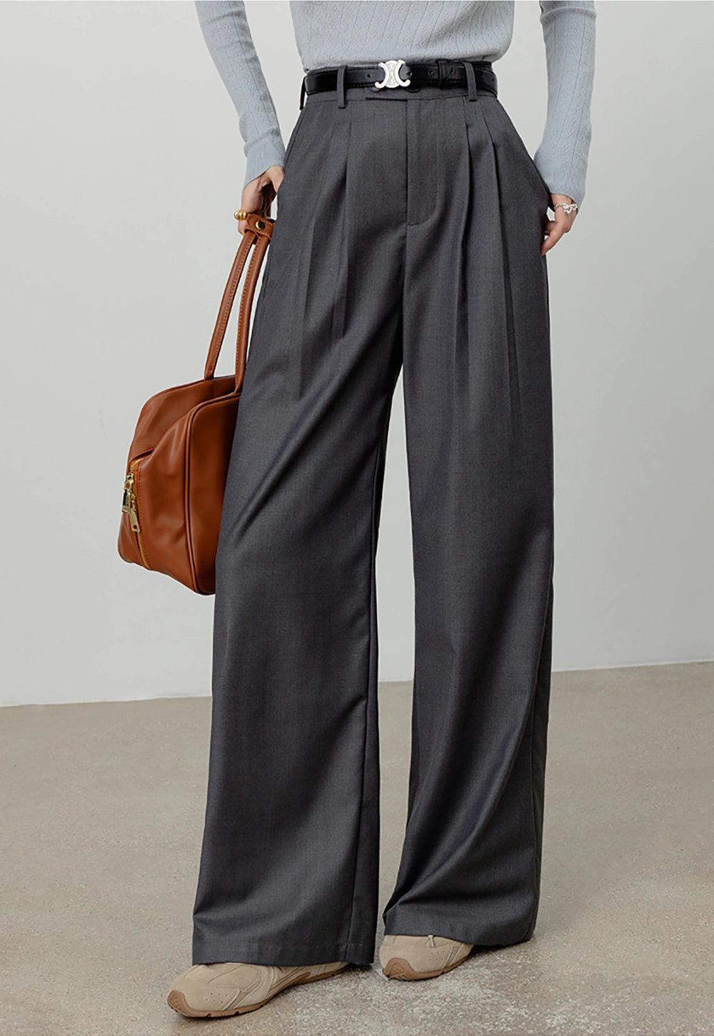 Women's Wide-Leg Tailored Trousers