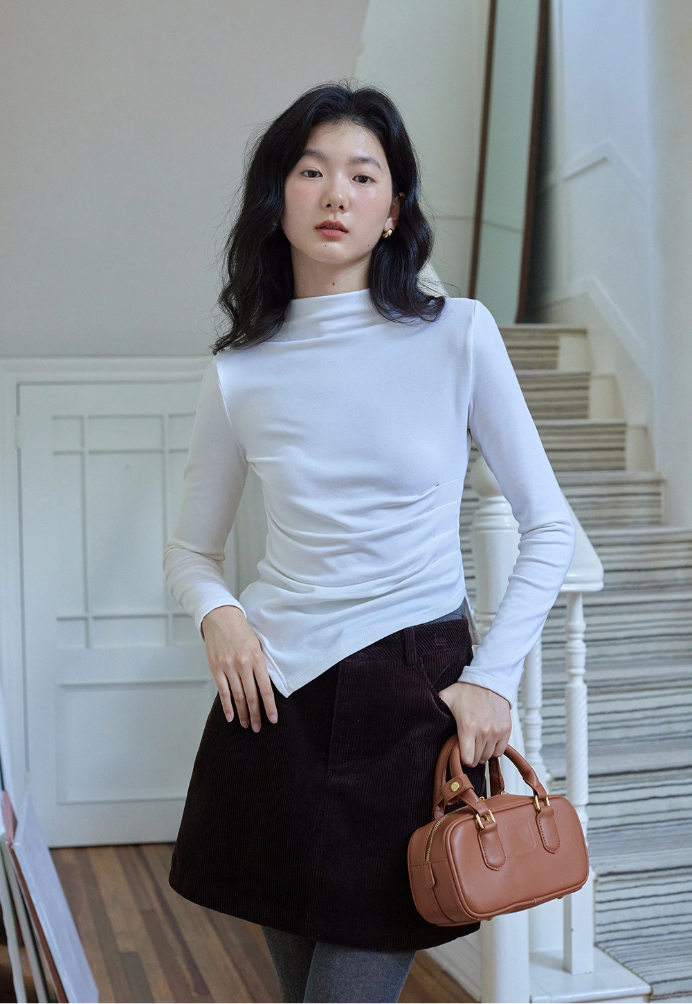 Women's Corduroy A-Line Mini Skirt