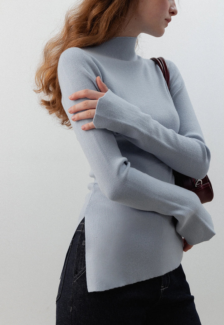 Asymmetrical high neck sweatshirt online