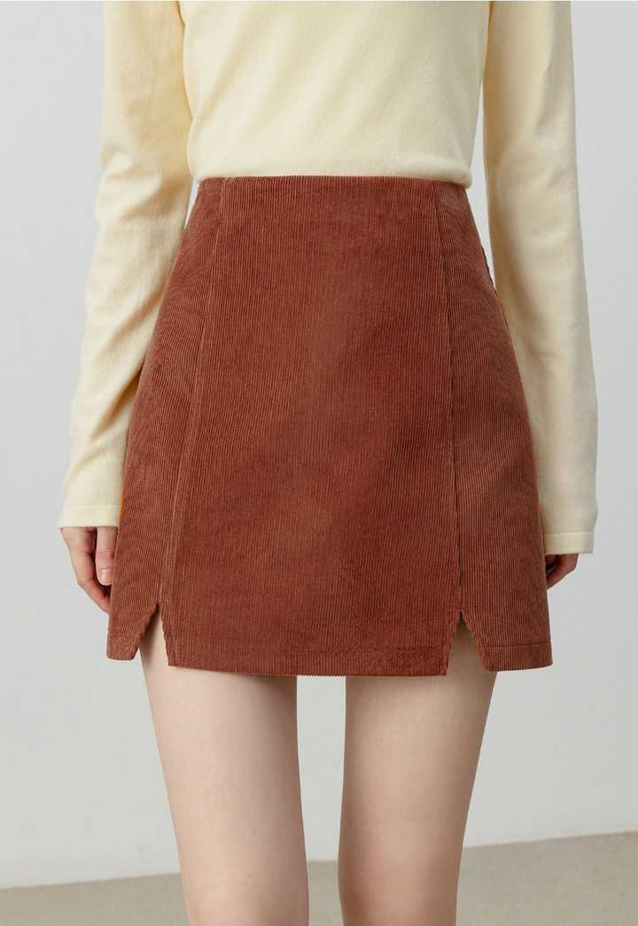 Women's Corduroy A-Line Mini Skirt