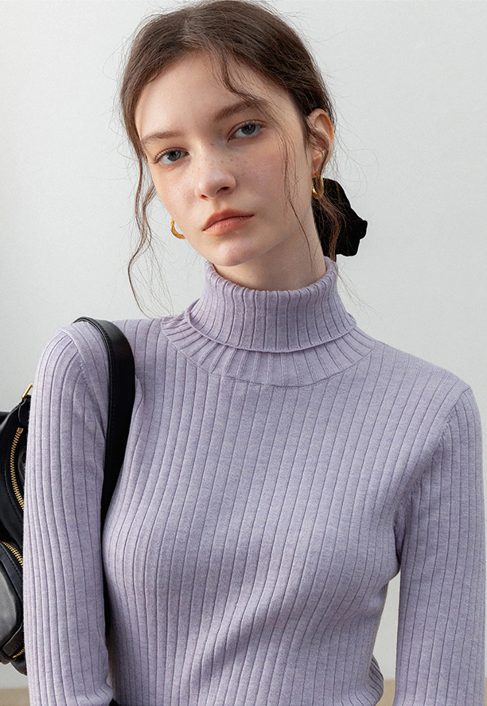 Women's Ribbed Turtleneck Sweater