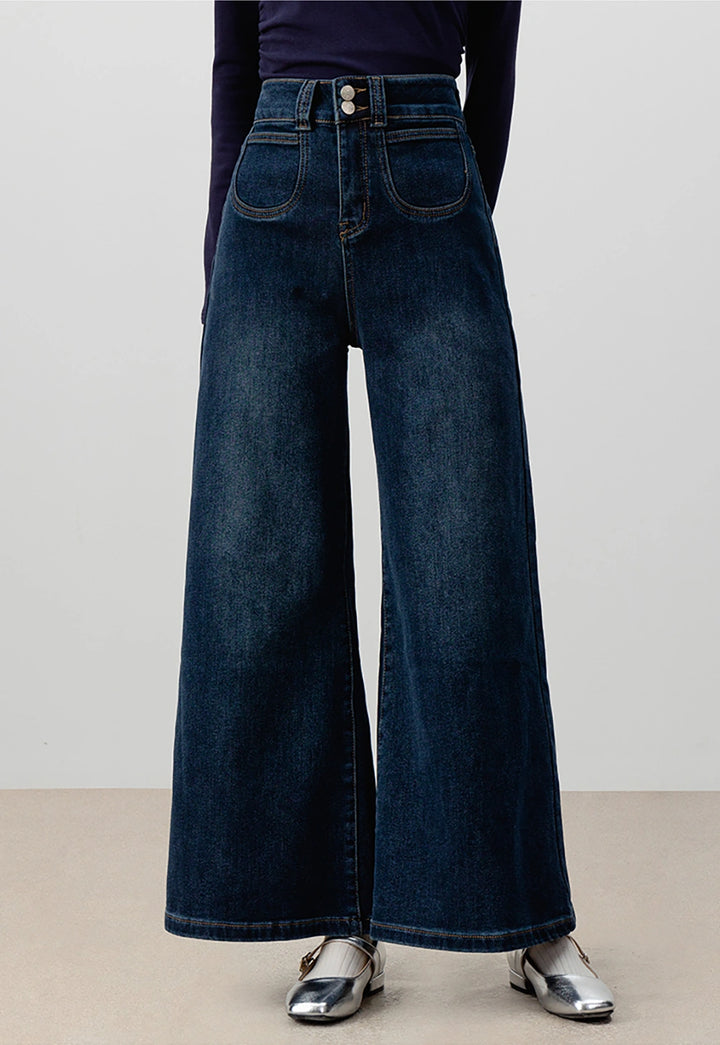 Women's High-Waist Wide-Leg Jeans