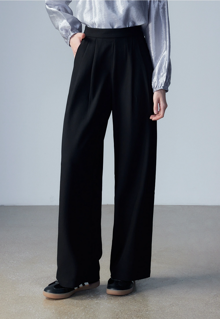 Women's Black Wide-Leg Pants