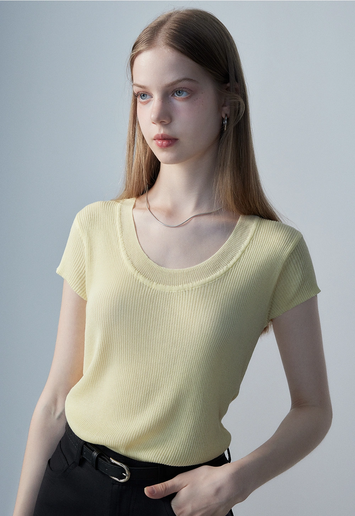 Women's Ribbed Knit Top