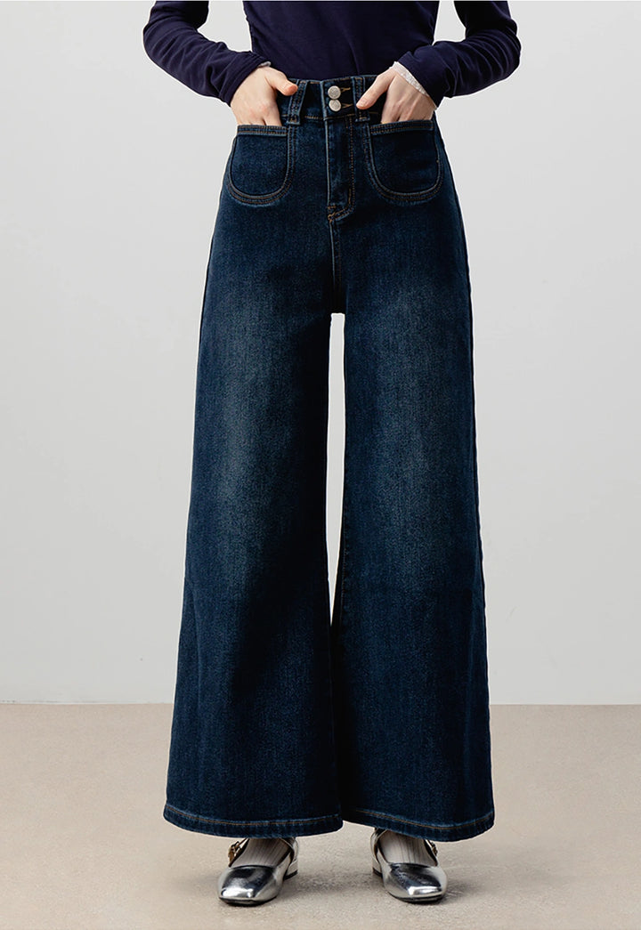 Women's High-Waist Wide-Leg Jeans