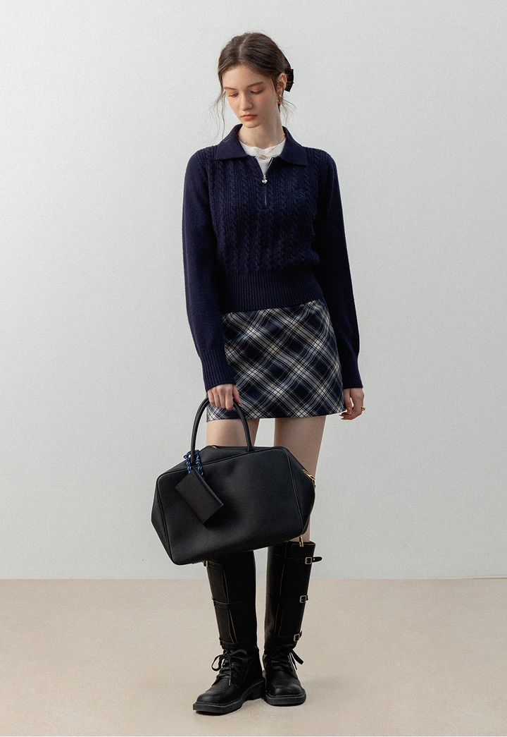 Women's Plaid A-Line Mini Skirt