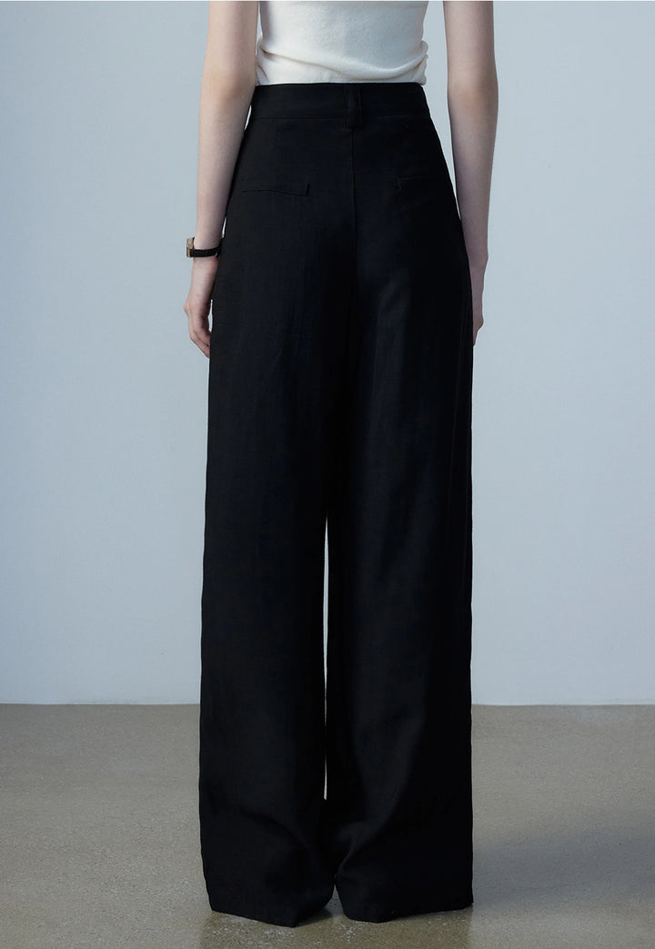 Women's Wide-Leg Pleated Pants