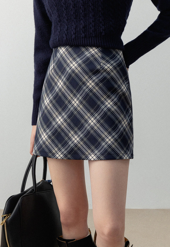 Women's Plaid A-Line Mini Skirt