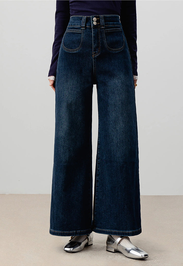 Women's High-Waist Wide-Leg Jeans