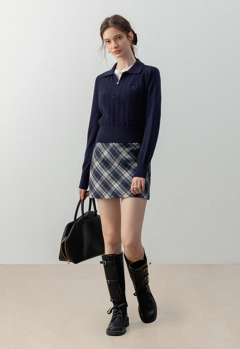 Women's Plaid A-Line Mini Skirt