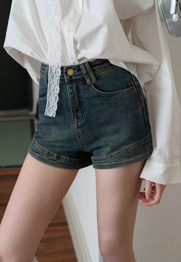 Women's High-Waisted Denim Shorts