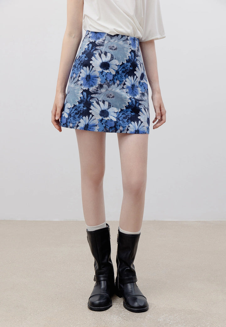 Women's Floral Print Mini Skirt