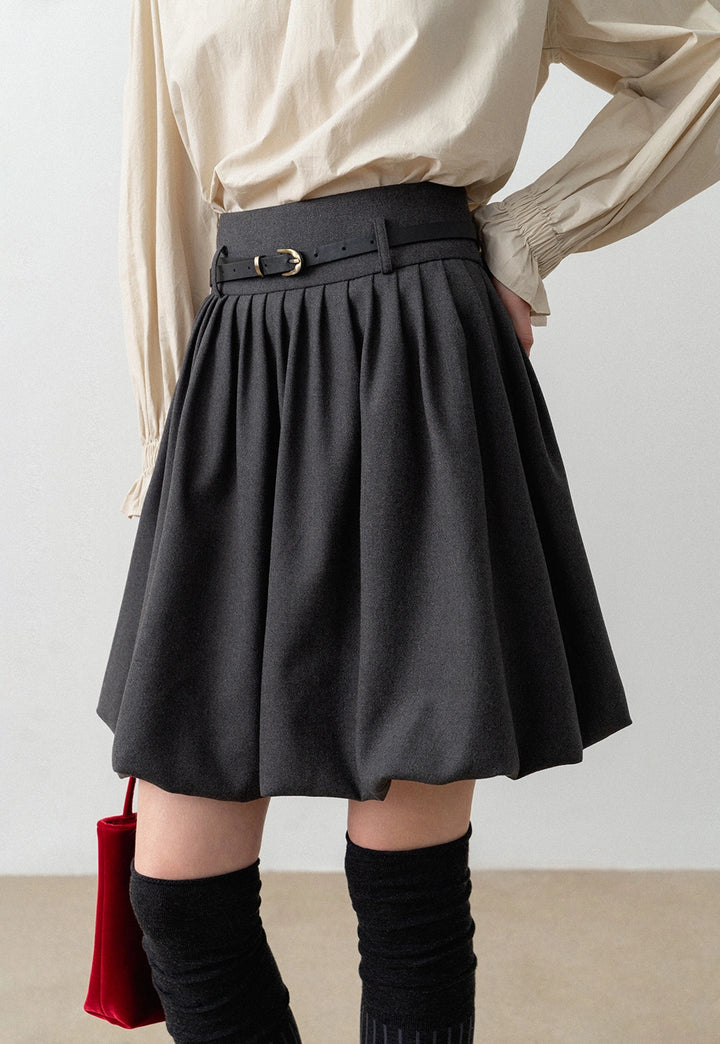 Women's High-Waisted Pleated Mini Skirt