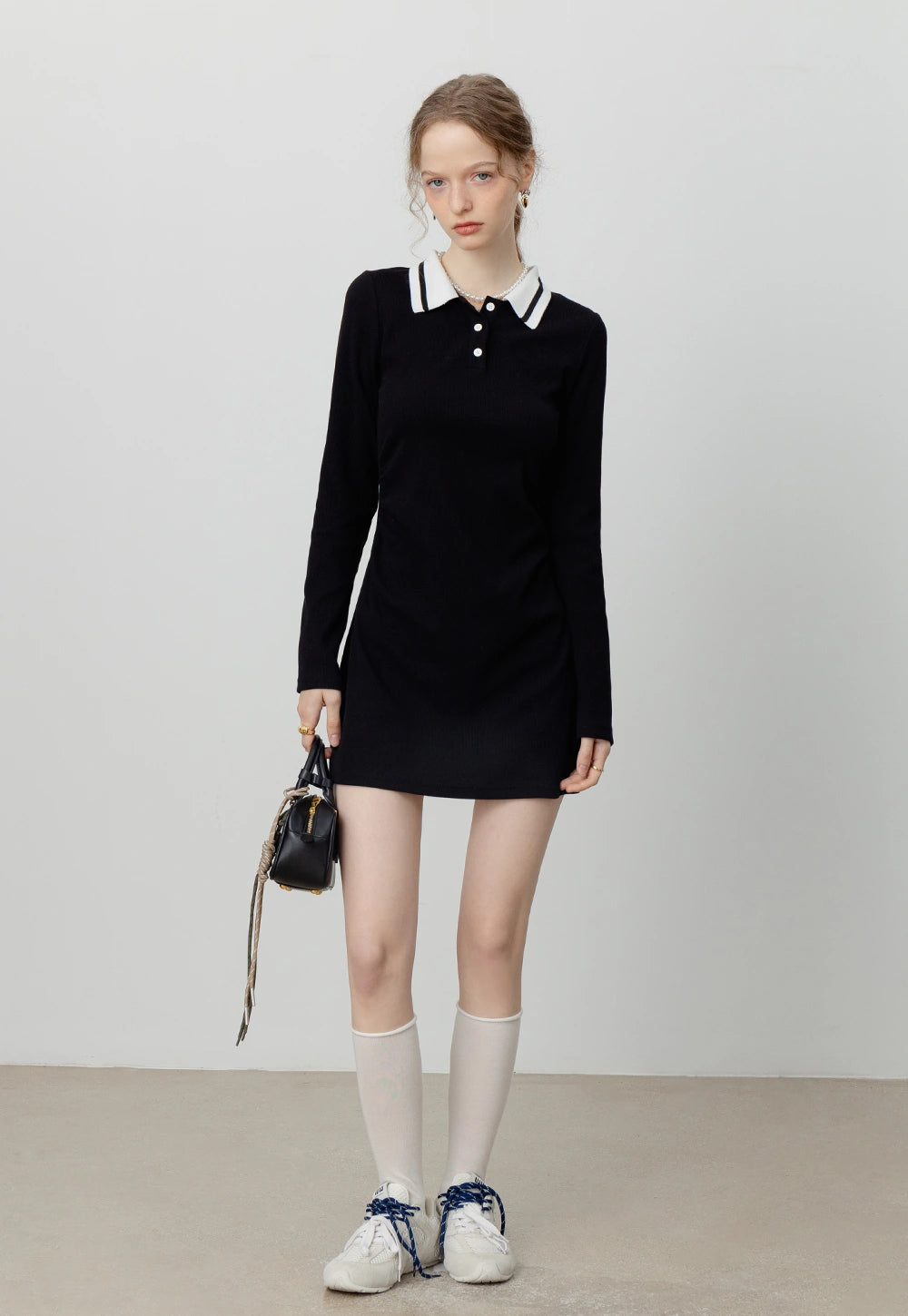 Women's Classic Polo Collar Knit Dress