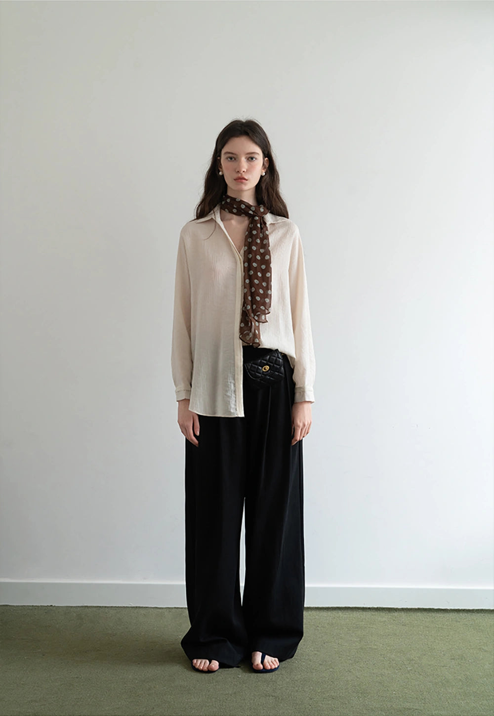 Wide-Leg Trousers with Belted Waist