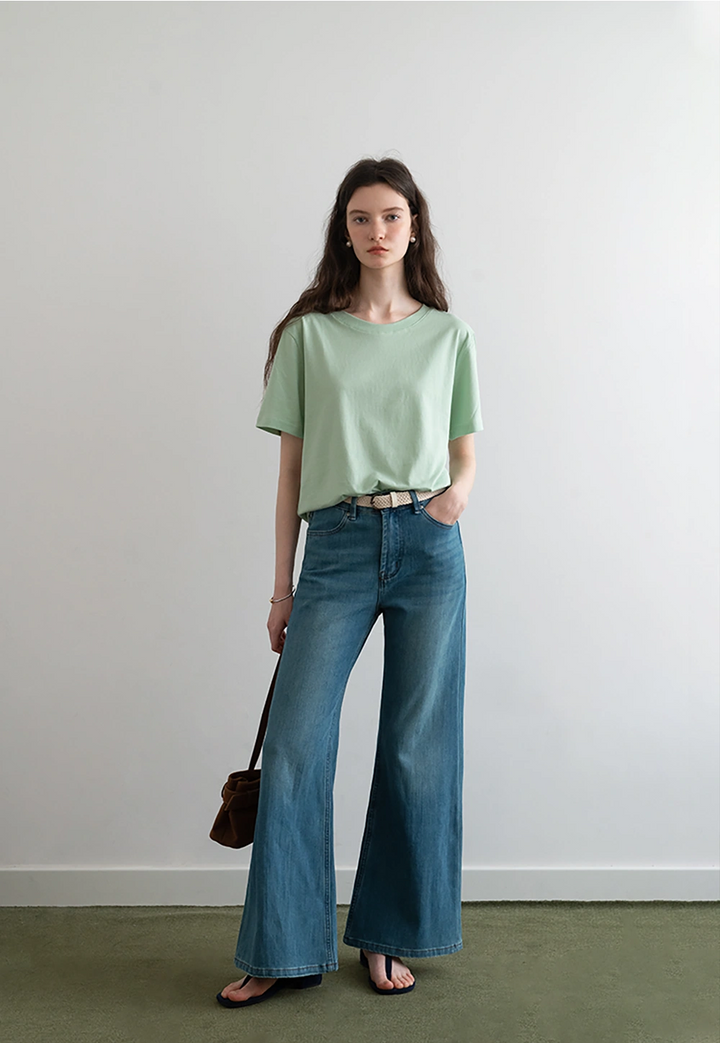 Classic Wide-Leg Denim Jeans