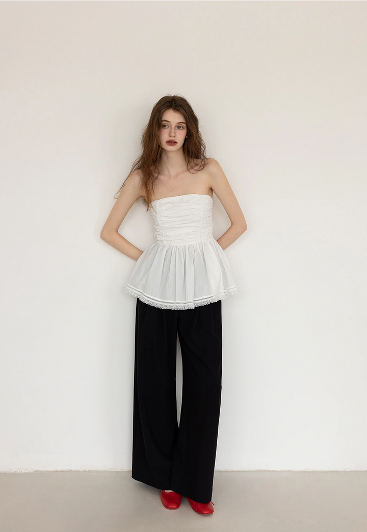 Chic Pleated Wide-Leg Pant