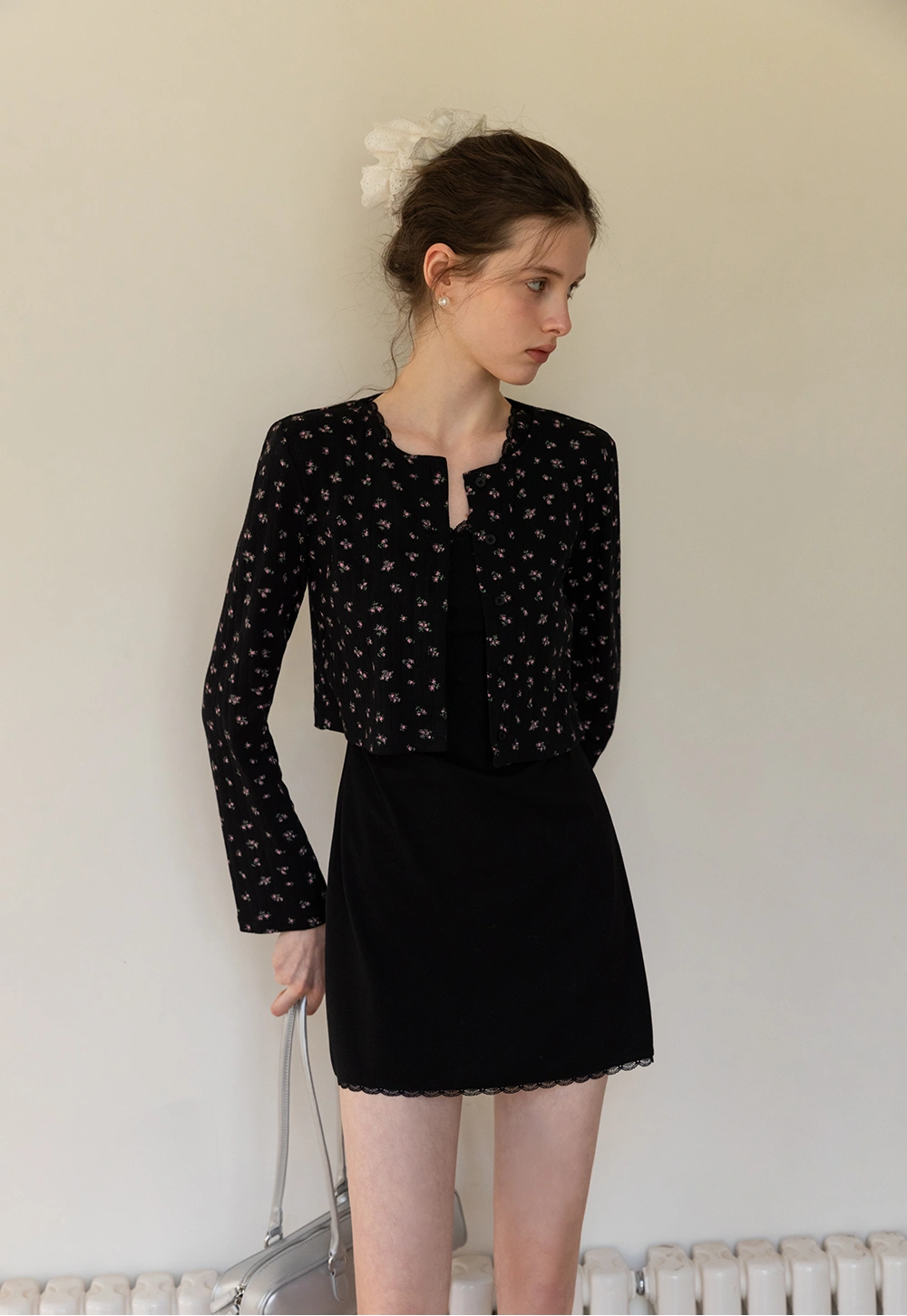 Women’s Black Cardigan with Black Dress