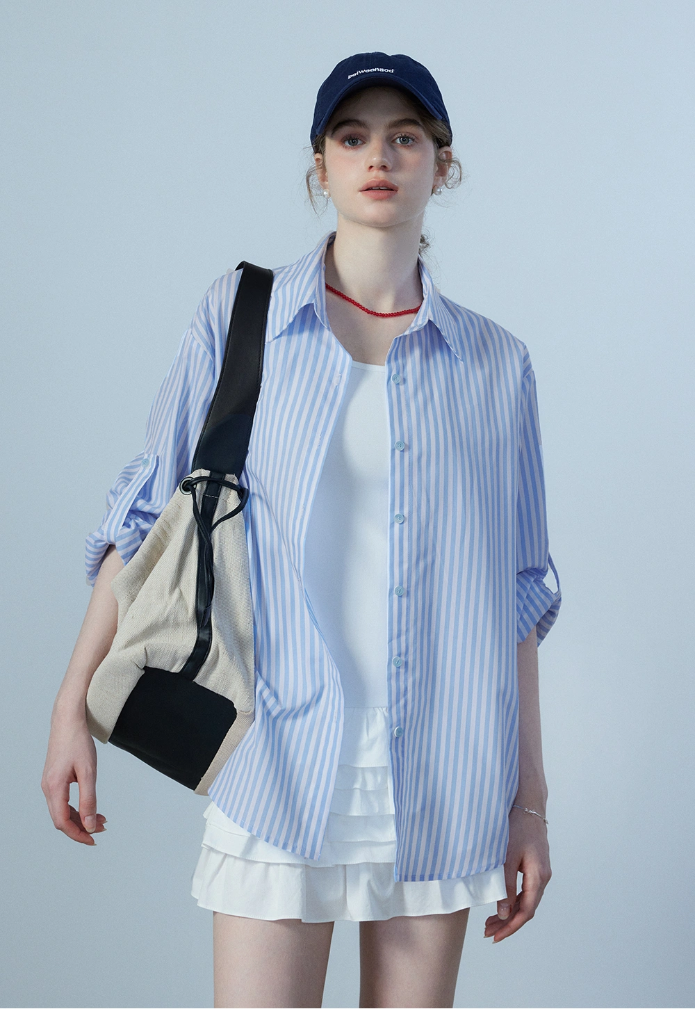 Women's Striped Button-Up Shirt