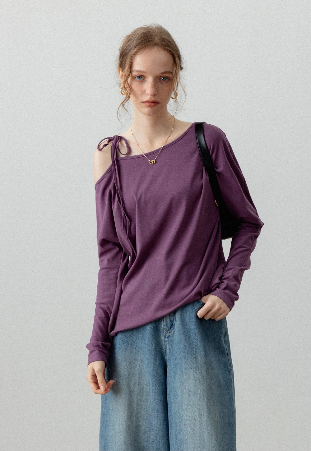 One-Shoulder Long Sleeve Top