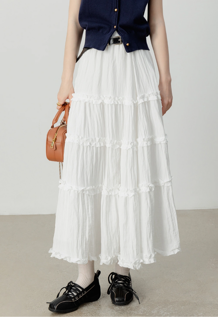 Tiered Ruffle Maxi Skirt