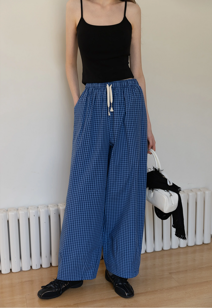 Women’s Checked Drawstring Pants