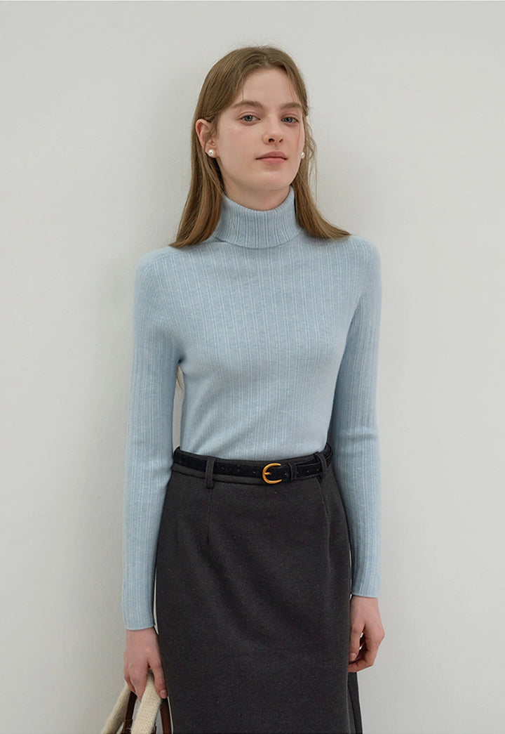 Women's Ribbed Turtleneck Sweater