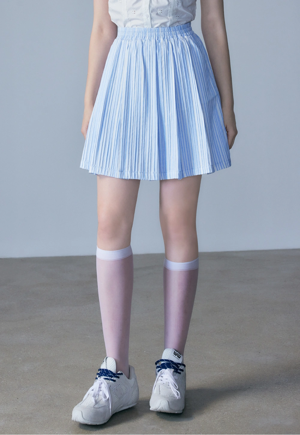 Women's Striped Pleated Skirt