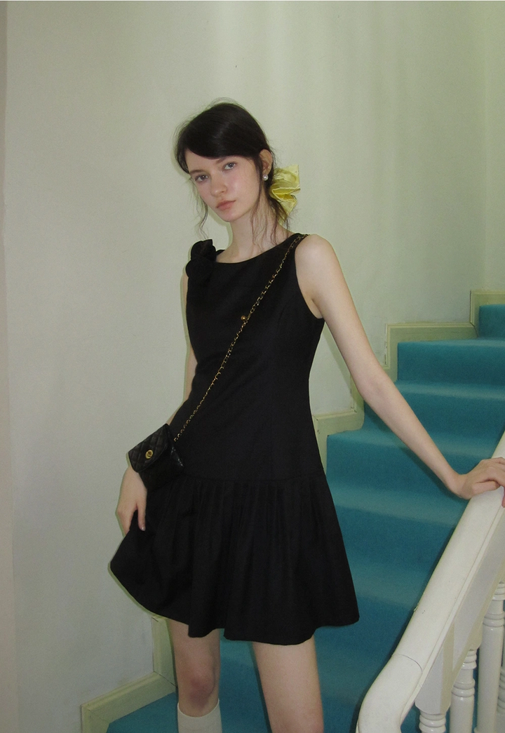 Elegant Black Sleeveless Dress