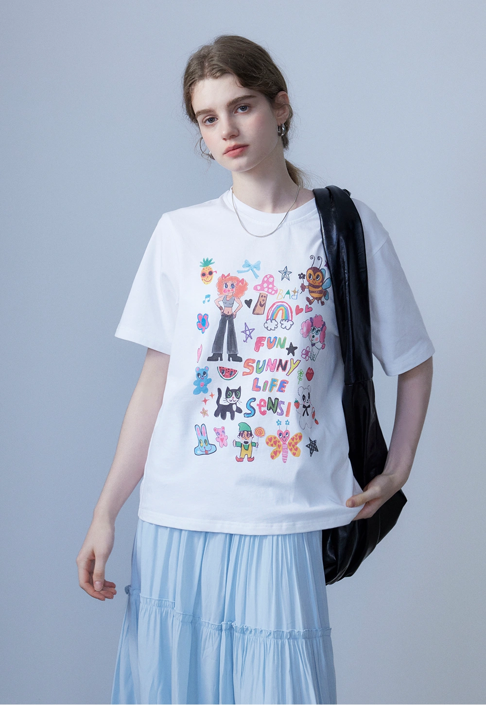 T-shirt con stampa giocosa da donna