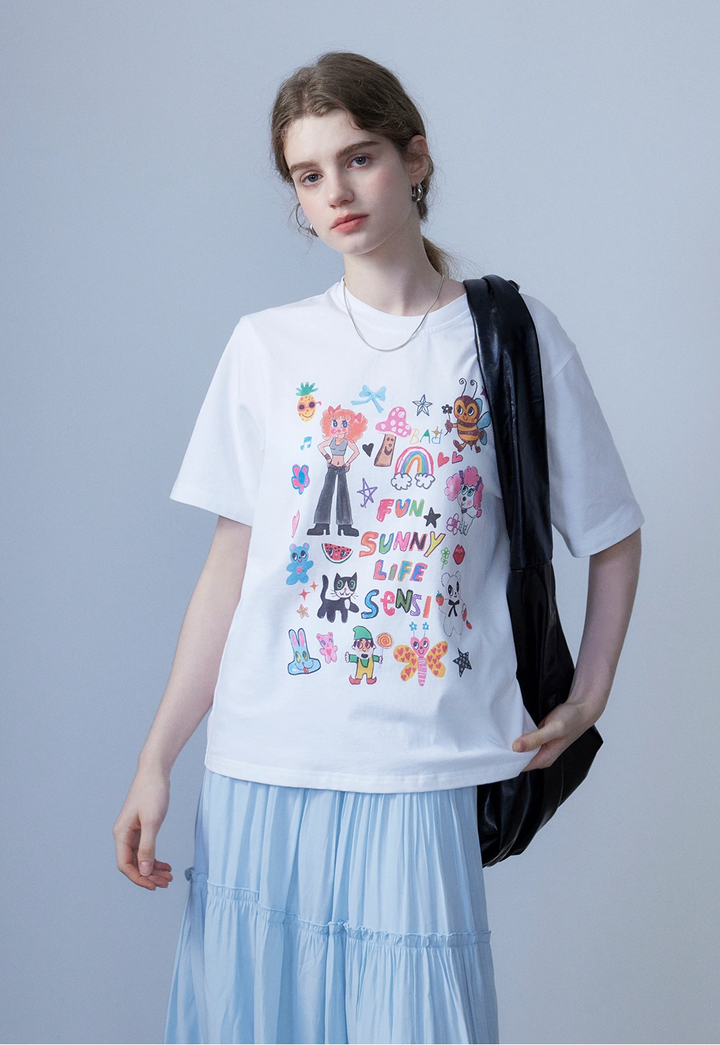 Women's Playful Print T-Shirt