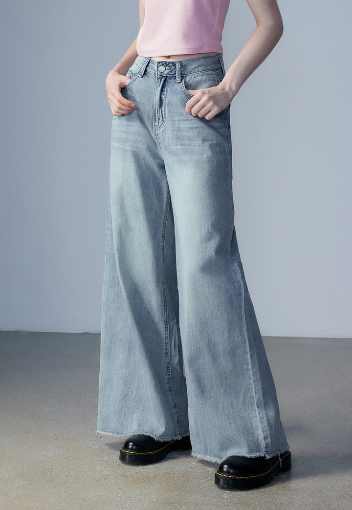 Women's High-Waisted Wide Leg Jeans