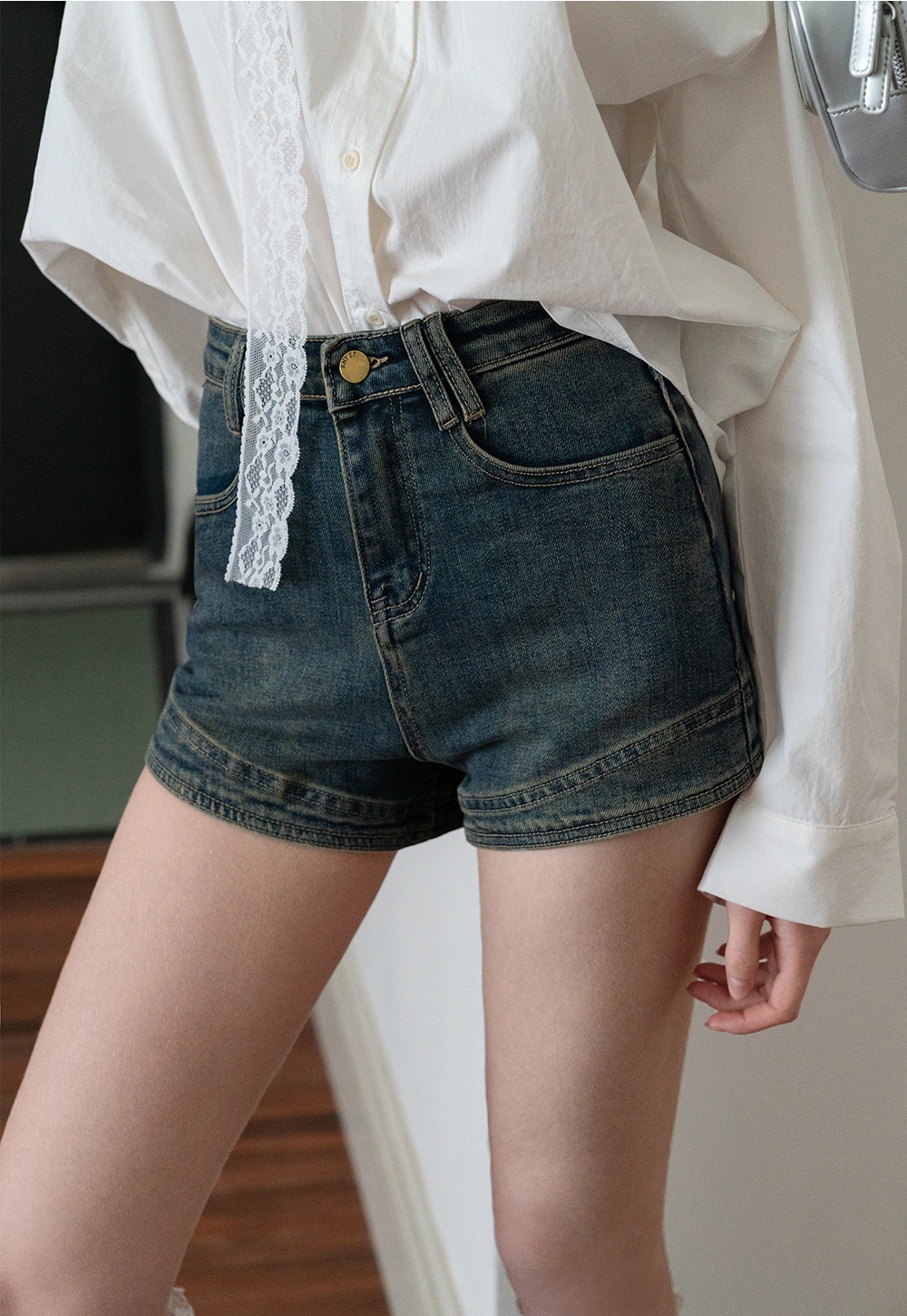 Women's High-Waisted Denim Shorts