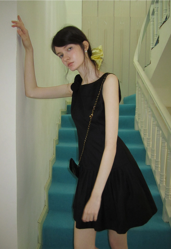 Elegant Black Sleeveless Dress