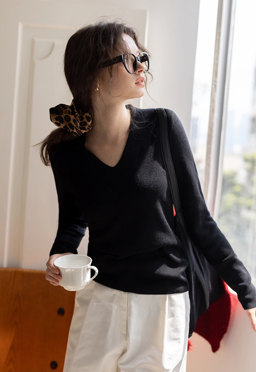 Women's V-Neck Knit Sweater