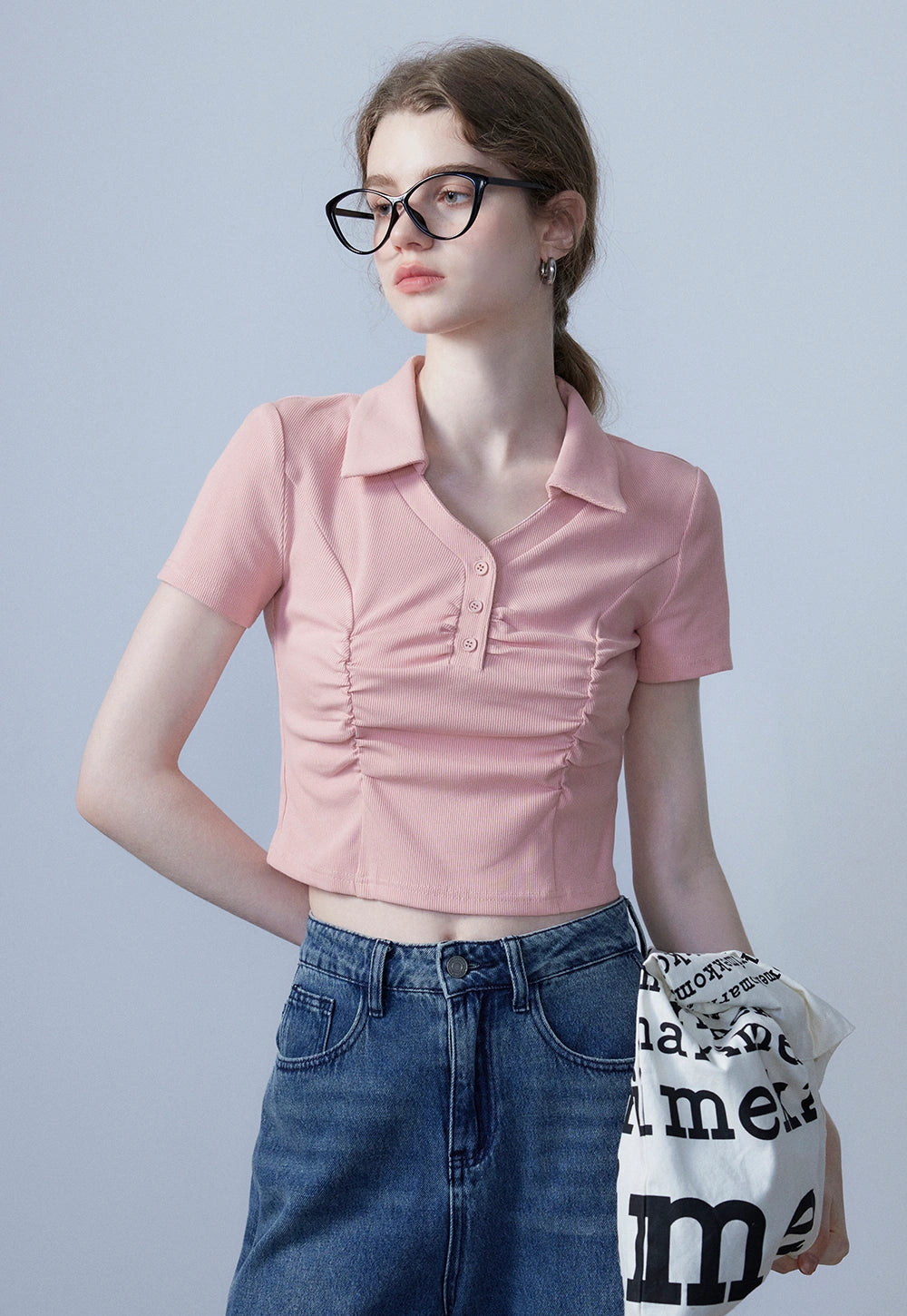 Women's Ruched Polo Shirt