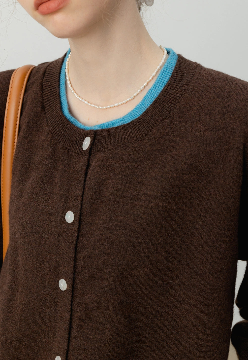 Women's Color Block Button Up Cardigan