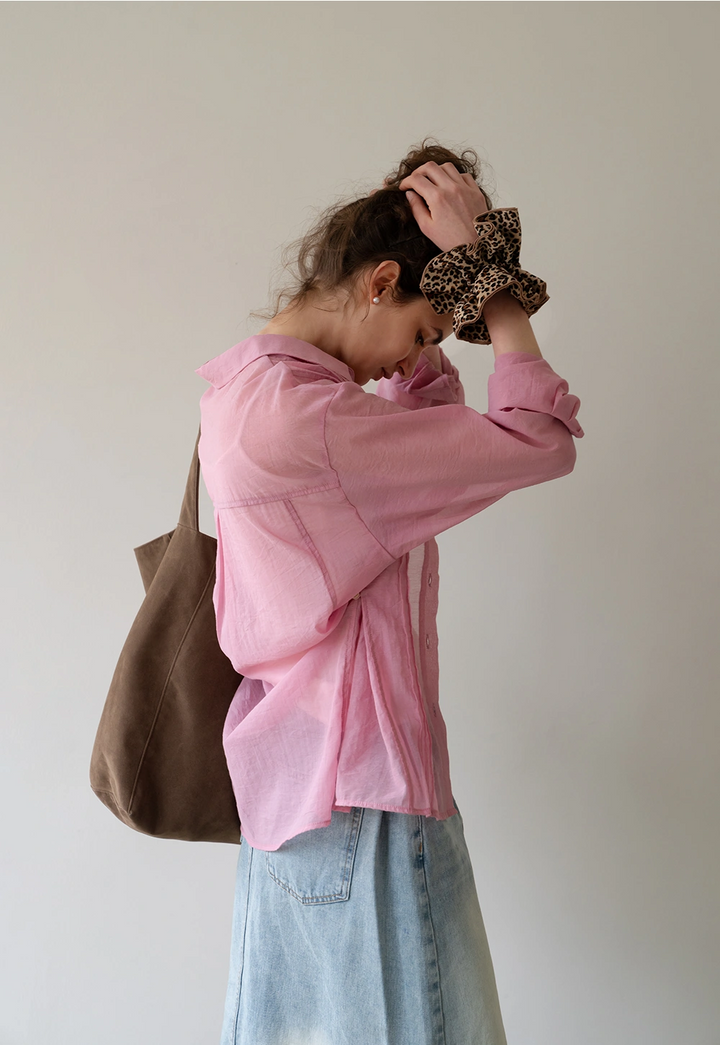 Dusty Rose Button-Up Shirt