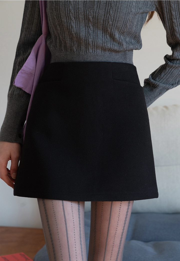 A-line Mini Skirt with Pocket Detailing