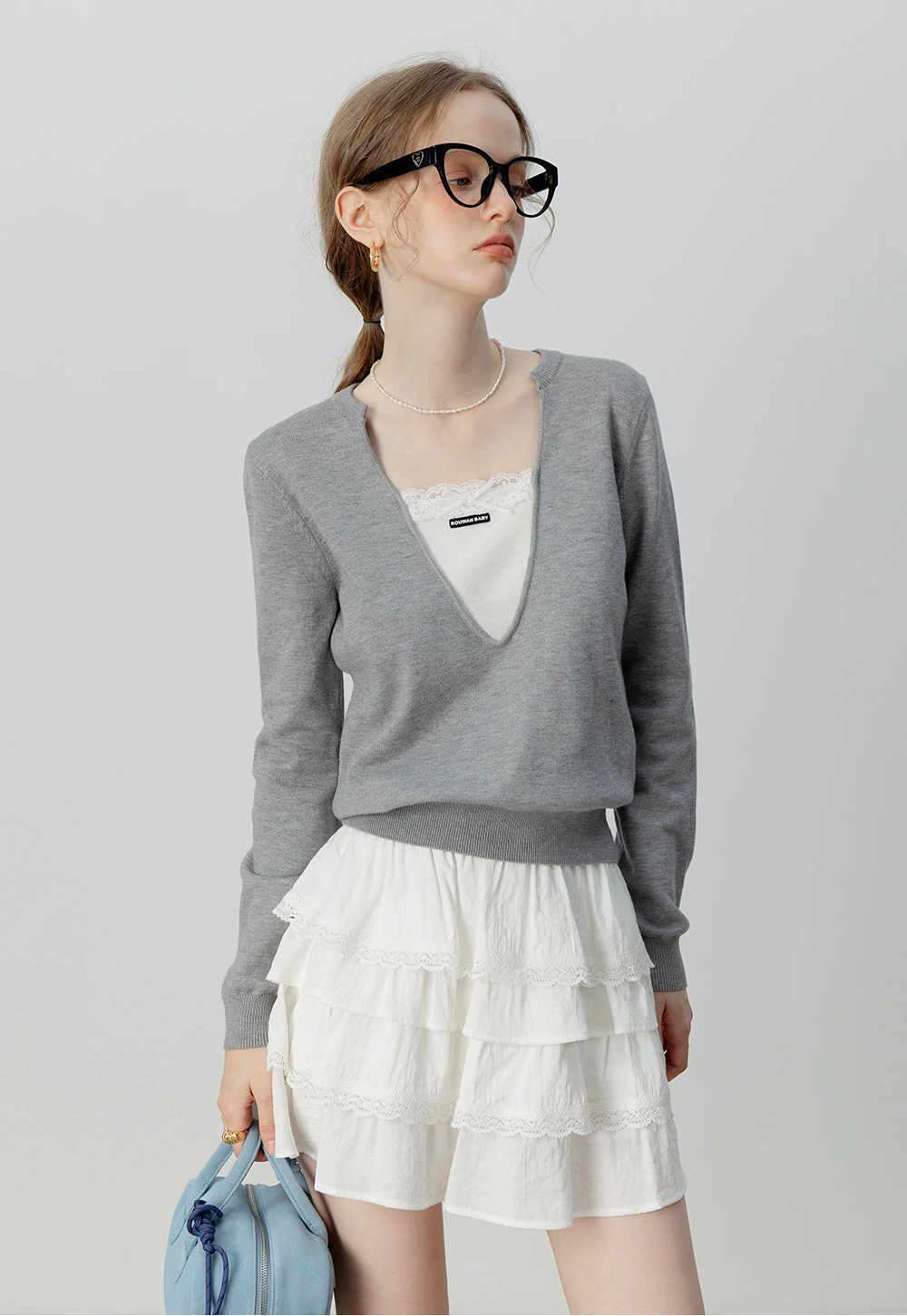 Women's Layered V-Neck Sweater