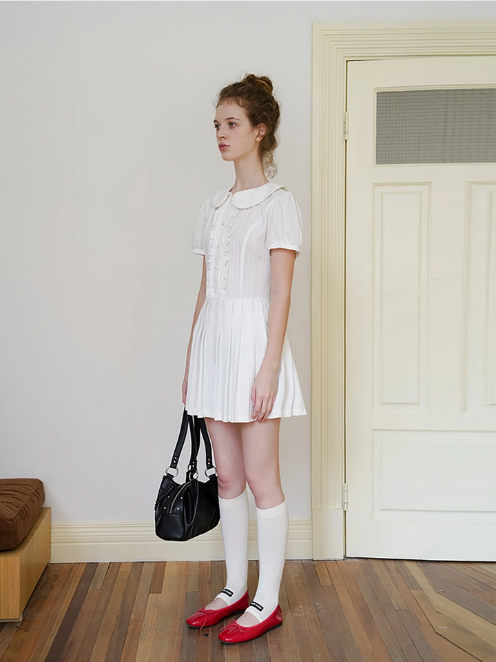 Women's Mini Dress with Peter Pan Collar