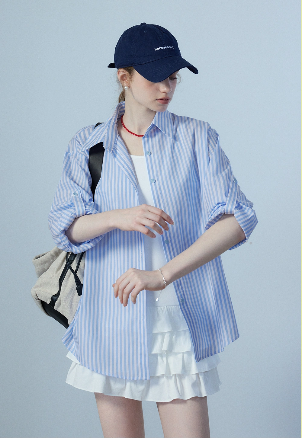 Women's Striped Button-Up Shirt