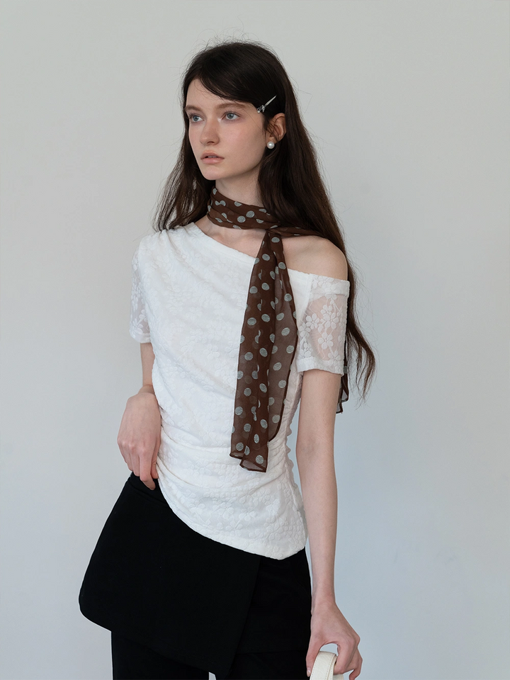 Maillard ripple polka dot scarf