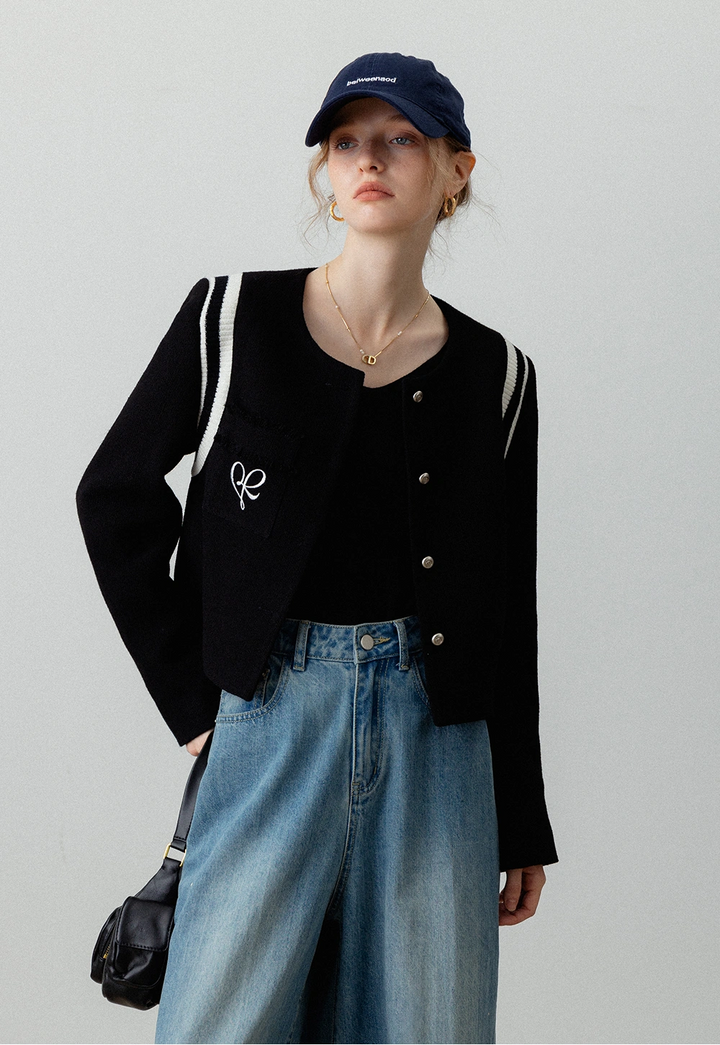 Women's Black Cropped Jacket