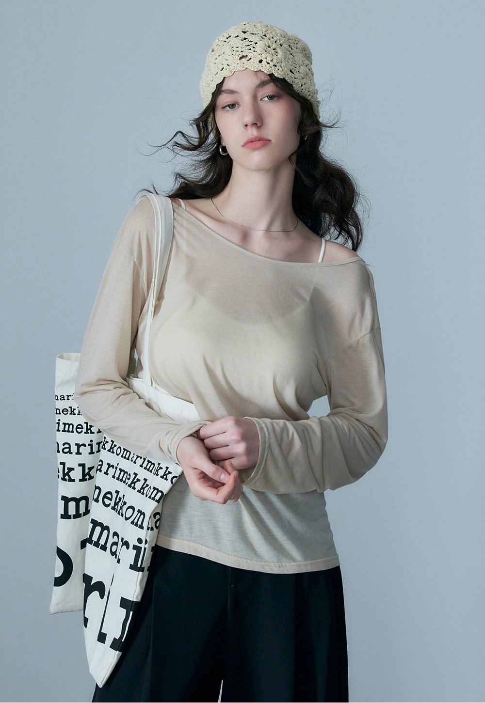 Women's Long-Sleeve Loose Knit Top