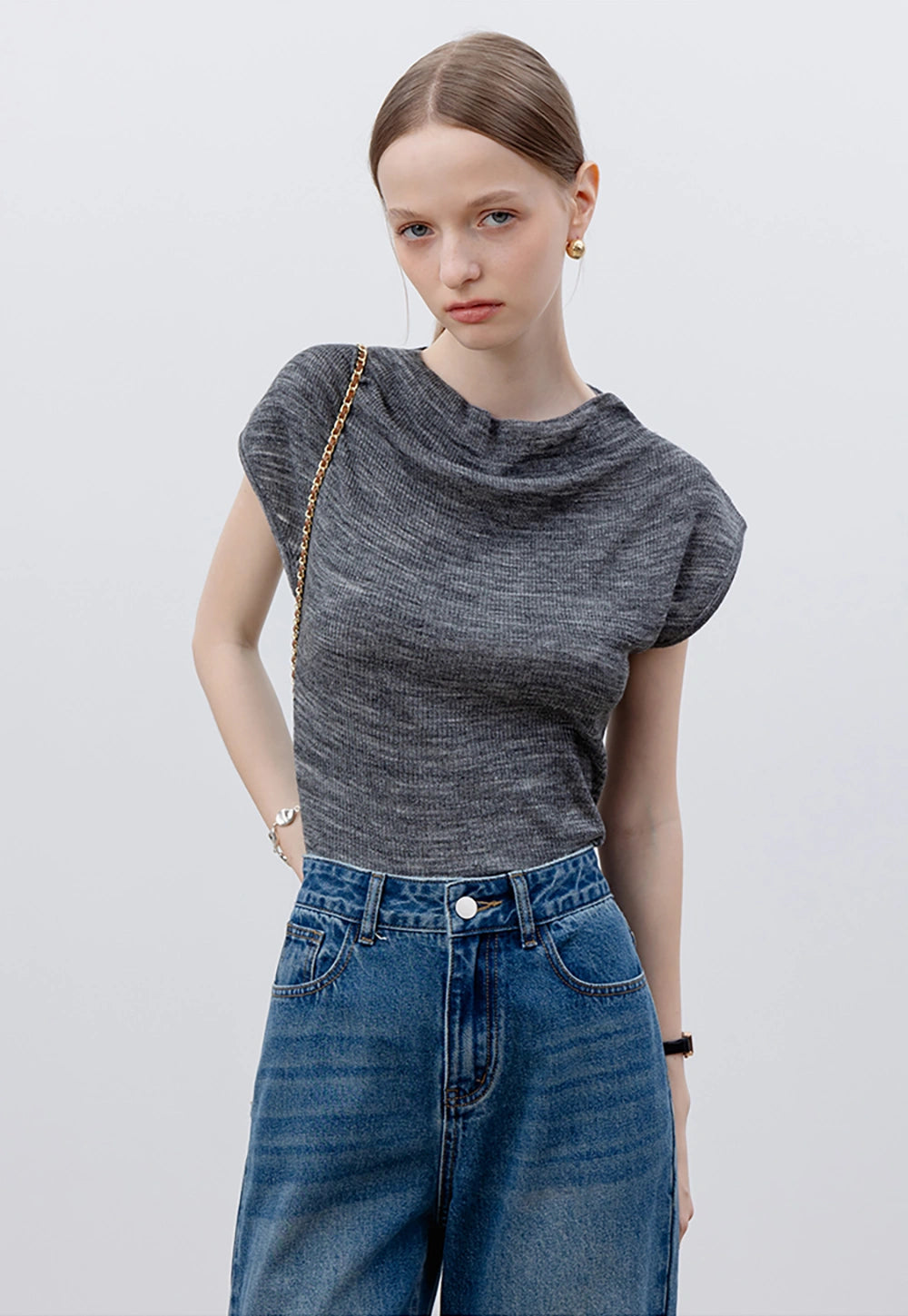 Women's Cap Sleeve Knit Top